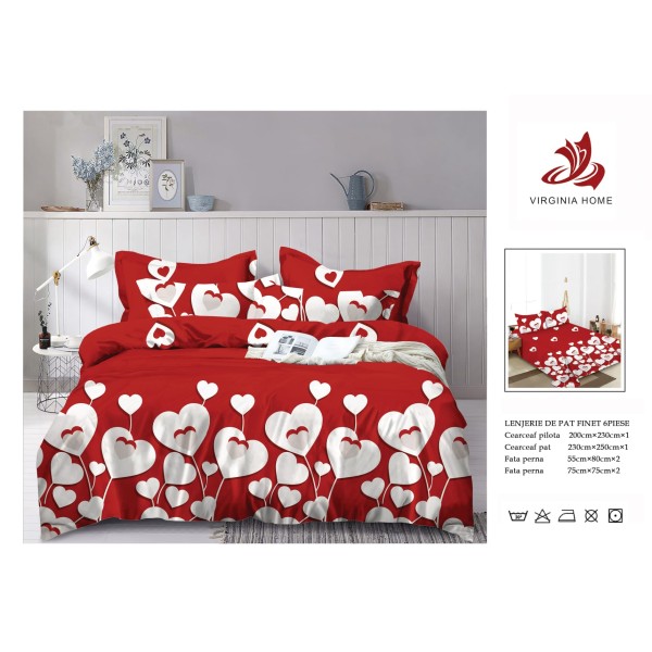 Oferta TRIO Lenjerie de pat din finet  formata din 6 piese LFOTM20
