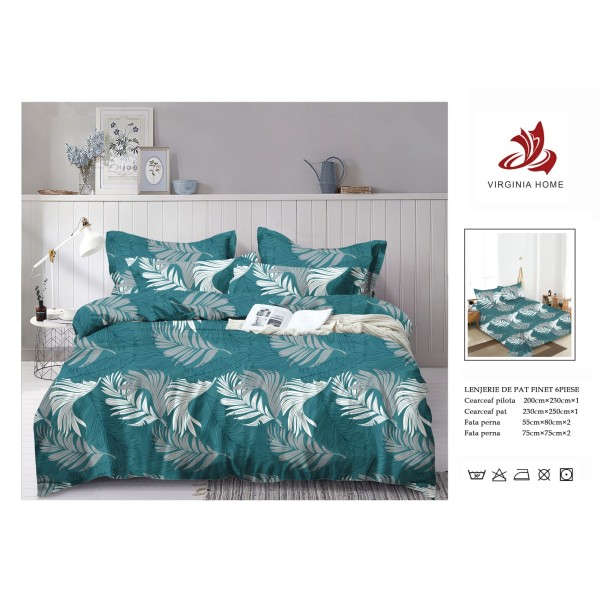 Oferta TRIO Lenjerie de pat din finet  formata din 6 piese LFOTM21