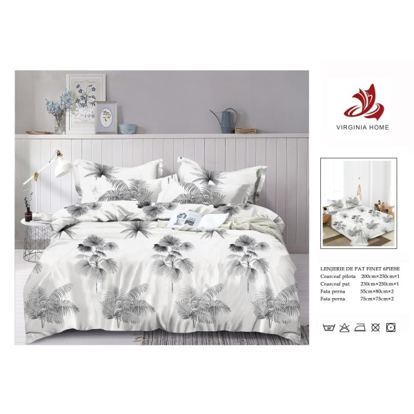 Oferta TRIO Lenjerie de pat din finet  formata din 6 piese LFOTM27