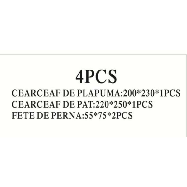 Lenjerie Pufoasa Cocolino de pat dublu 4 piese – catelusul smecherit LCYC1