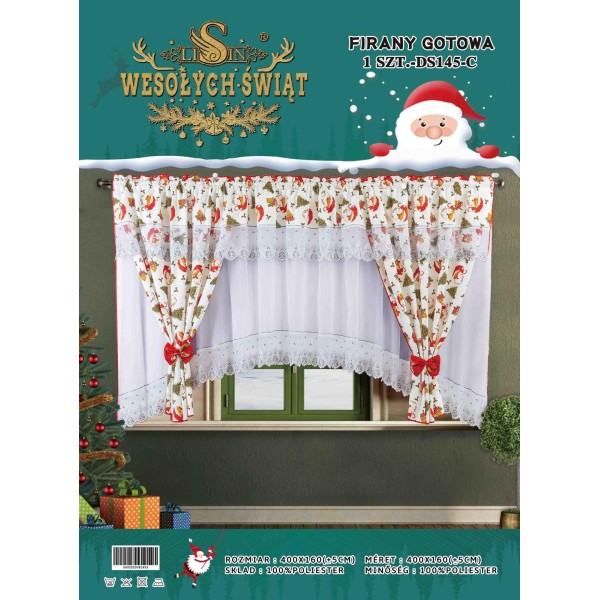 SET PERDEA CU DRAPERIE MOTIVE CRACIUN PMC1 SET PERDEA CU DRAPERIE MOTIVE CRACIUN PMC1