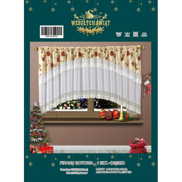 SET PERDEA CU DRAPERIE MOTIVE CRACIUN PMC6 SET PERDEA CU DRAPERIE MOTIVE CRACIUN PMC6