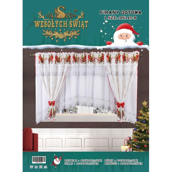 SET PERDEA CU DRAPERIE MOTIVE CRACIUN PMC8 SET PERDEA CU DRAPERIE MOTIVE CRACIUN PMC8