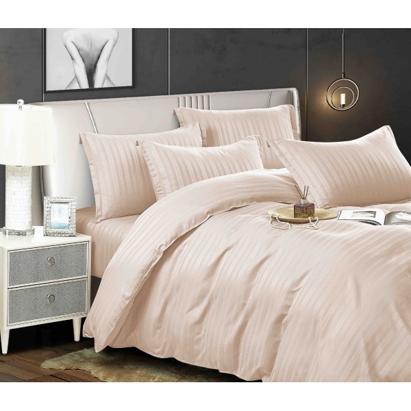 Lenjerie de pat, 2 persoane, damasc, 6 piese, cu elastic, UniDeluxe LDJ6PE8 Lenjerie de pat, 2 persoane, damasc, 6 piese, cu elastic, UniDeluxe LDJ6PE8