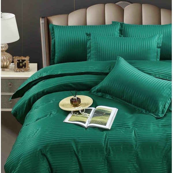 Lenjerie de pat, 2 persoane, damasc, 6 piese, cu elastic, UniDeluxe LDJ6PE6 Lenjerie de pat, 2 persoane, damasc, 6 piese, cu elastic, UniDeluxe LDJ6PE6