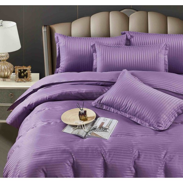 Lenjerie de pat, 2 persoane, damasc, 6 piese, cu elastic, UniDeluxe LDJ6PE4 Lenjerie de pat, 2 persoane, damasc, 6 piese, cu elastic, UniDeluxe LDJ6PE4
