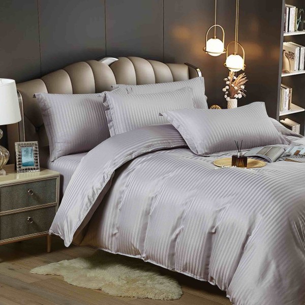 Lenjerie de pat, 2 persoane, damasc, 6 piese, cu elastic, UniDeluxe LDJ6PE2 Lenjerie de pat, 2 persoane, damasc, 6 piese, cu elastic, UniDeluxe LDJ6PE2