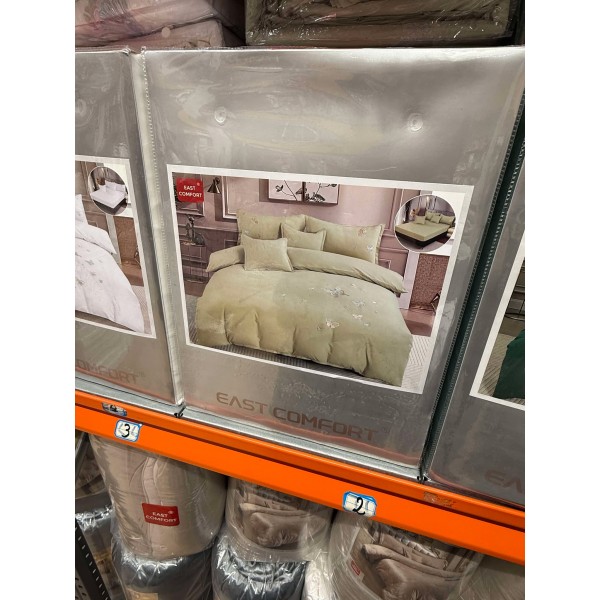 Lenjerii SOFT Brodate din Bumbac Finetat super CATIFELAT 6 piese - Cearceaf ELASTIC, LFC11