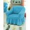 Set 2 huse pentru fotolii creponate cu volan bleo