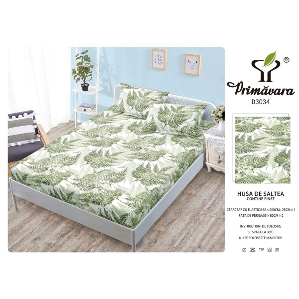 Husa de pat din Finet cu Elastic cu 2 fete de perna ,Pat 2 Persoane,160x200CM, HFC5 Husa de pat din Finet cu Elastic cu 2 fete de perna ,Pat 2 Persoane,160x200CM, HFC5