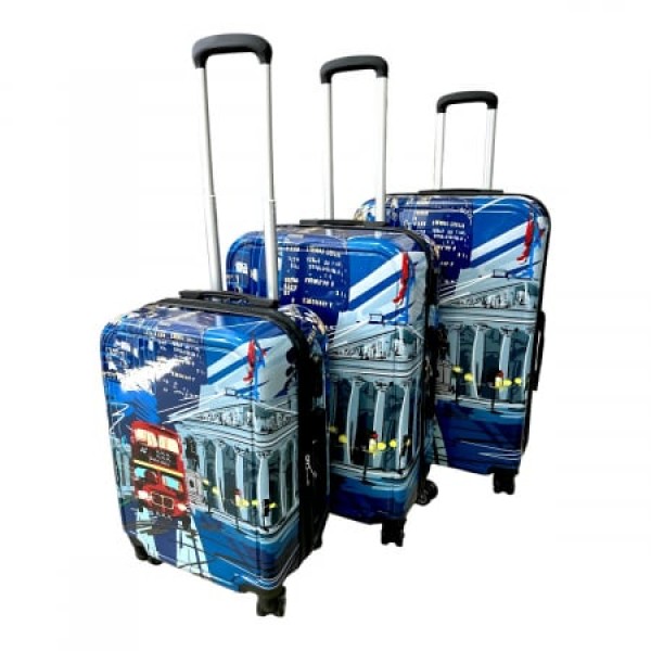 Set 3 valize troler , 4 roți, Atena, 3 dimensiuni, TROL8R