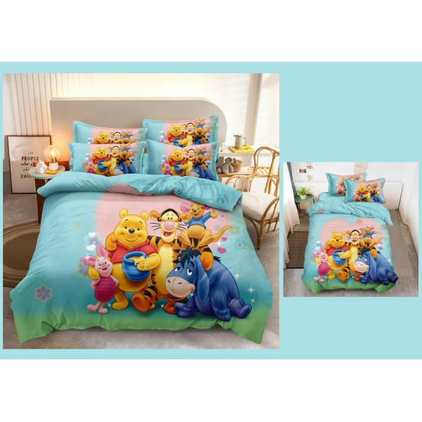 Lenjerie Bumbac tip Finet Premium Winnie-the-Pooh and friends