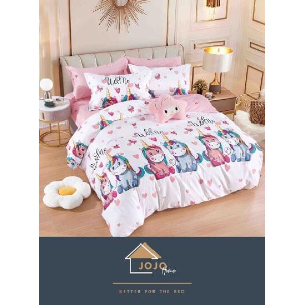 Set Lenjerie Eleganta 6 piese cu elastic din Bumbac Finet, Cearceaf de pat 180x200cm, Pat 2 Persoane, LJ-0011 Set Lenjerie Eleganta 6 piese cu elastic din Bumbac Finet, Cearceaf de pat 180x200cm, Pat 2 Persoane, LJ-0011