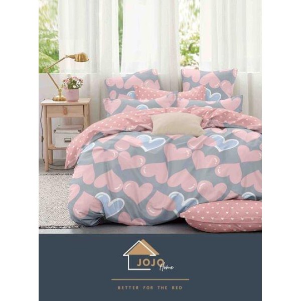 Set Lenjerie Eleganta Finet Din 4 Piese ,Pat 1 Persoana, Cearceaf de pat 155 x 230cm, JK-42