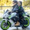 Motocicleta electrica copii, cu 2 locuri, 2 motoare, pornire la cheie, Verde Fluorescent  JM-3188