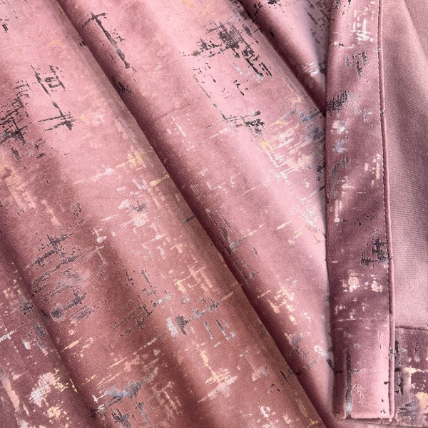 SET Draperie Luxury Capetown Velvet Blackout 80 % 300 X 280 Rose DC1