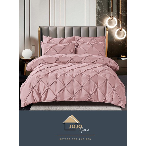 Lenjerie pat dublu, BUMBAC FINET, 6 piese PREMIUM, cu PLIURI CUSUTE 3D , LFPJ1