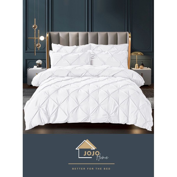 Lenjerie pat dublu, BUMBAC FINET, 6 piese PREMIUM, cu PLIURI CUSUTE 3D , LFPJ15