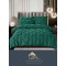 Lenjerie pat dublu, BUMBAC FINET, 6 piese PREMIUM, cu PLIURI CUSUTE 3D , LFPJ19