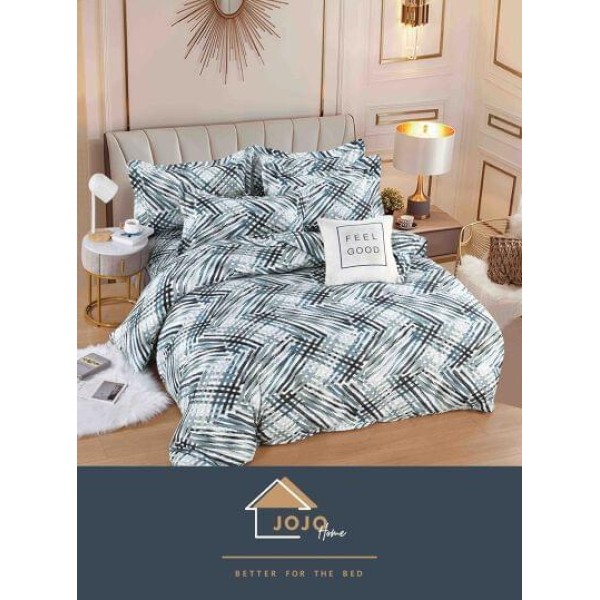 Set Lenjerie Eleganta 6 piese cu elastic din Bumbac Finet, Cearceaf de pat 180x200cm, Pat 2 Persoane, LJ-0021 Set Lenjerie Eleganta 6 piese cu elastic din Bumbac Finet, Cearceaf de pat 180x200cm, Pat 2 Persoane, LJ-0021