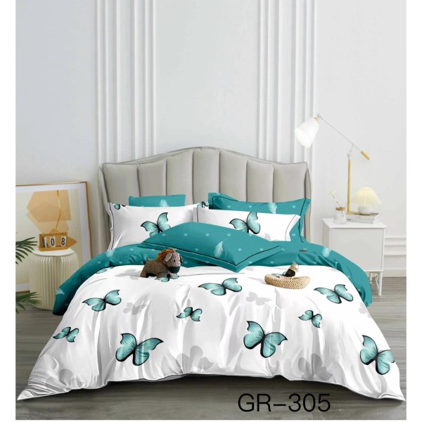 Lenjerie de pat dublu Bumbac FINET, pentru 2 persoane, 6 piese, Cearceaf de pat 230 x 250cm, CF47 Lenjerie de pat dublu Bumbac FINET, pentru 2 persoane, 6 piese, Cearceaf de pat 230 x 250cm, CF47