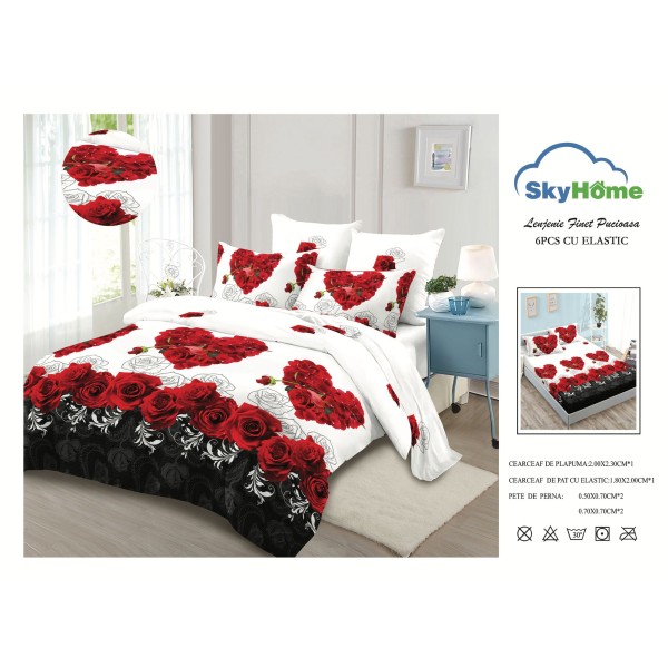 LENJERIE DE PAT FINET 6PIESE CEARCEAF CU ELASTIC LF6PESK2