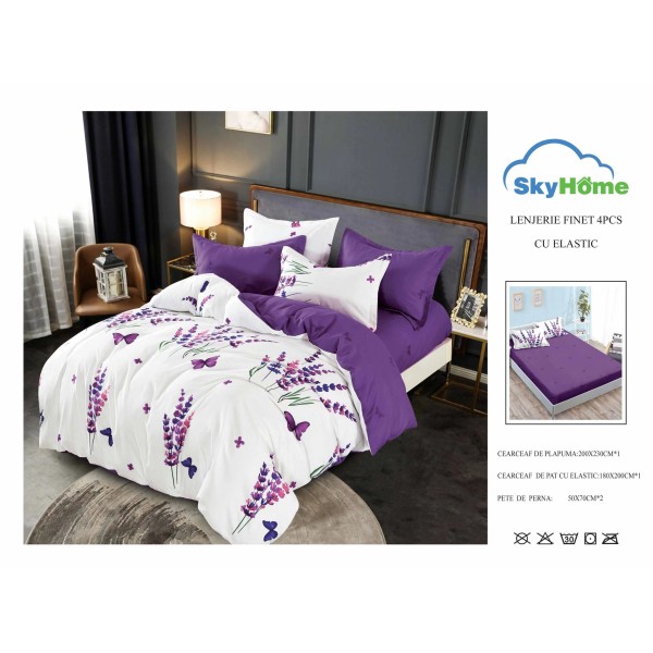 Lenjerie De Pat Finet Cu Elastic 4 pieese- LF4PSK6