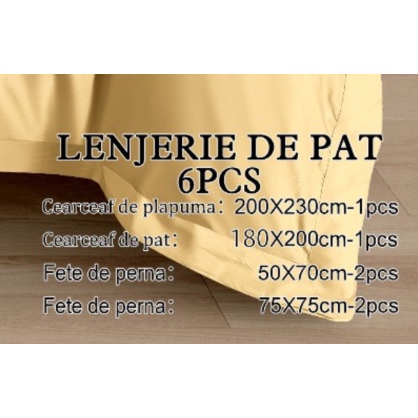 Lenjerie Bumbac tip Finet, 6 piese,Premium CU ELASTIC MODEL CAPYBARA CB2