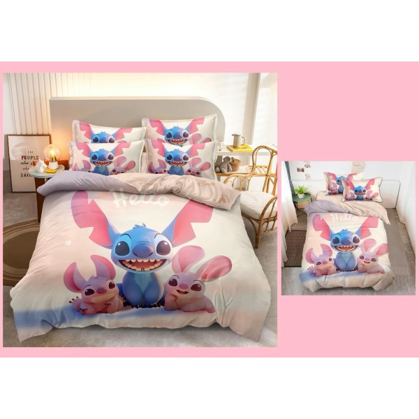 Lenjerie Bumbac tip Finet, 6 piese,PERSONAJE COPII STITCH AND CHILDS SC1 Lenjerie Bumbac tip Finet, 6 piese,PERSONAJE COPII STITCH AND CHILDS SC1