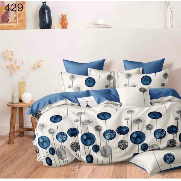 Lenjerie de pat dublu Bumbac FINET, pentru 2 persoane, 6 piese, Cearceaf de pat 230 x 250cm, CF122 Lenjerie de pat dublu Bumbac FINET, pentru 2 persoane, 6 piese, Cearceaf de pat 230 x 250cm, CF122