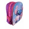 Ghiozdan Stitch Disney 3D in Relief Roz cu Mov Ghiozdan Gradinita, Scoala, Vacanta , 33x27x15 GS2