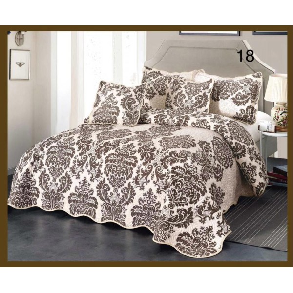 Cuvertură Pat Dublu, 5 Piese, Bumbac 100% , Imprimat –Calitate Premium, cu Imprimeu Durabil, 230x250 cm, CUVE10 Cuvertură Pat Dublu, 5 Piese, Bumbac 100% , Imprimat –Calitate Premium, cu Imprimeu Durabil, 230x250 cm, CUVE10