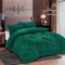 Pilota Cocolino gofrat 3D fluturi, cu blanita asortata, 200x230cm si 2 fete de perna 50x70cm,VERDE SMARALD  ,PFM7