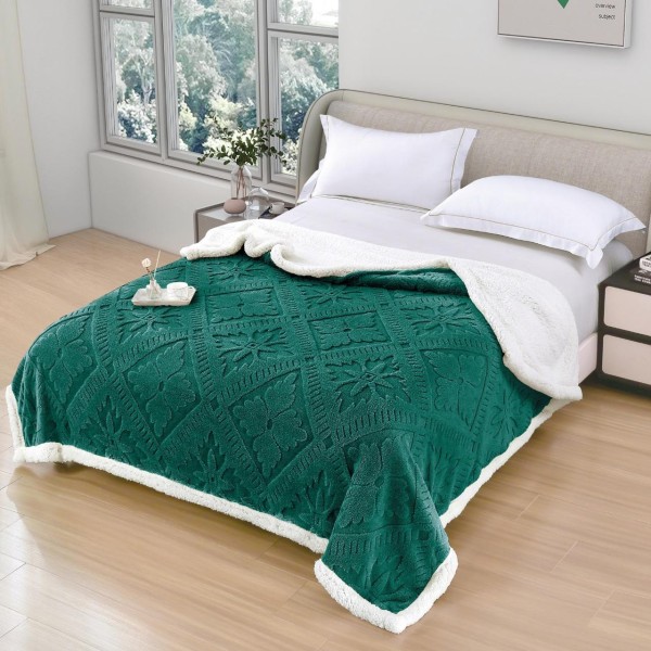 Patura Cocolino pufoasa, PLIC CU FERMOAR cu blanita, MODEL 3D, 200 x 230cm, pentru 2 persoane, PCY7