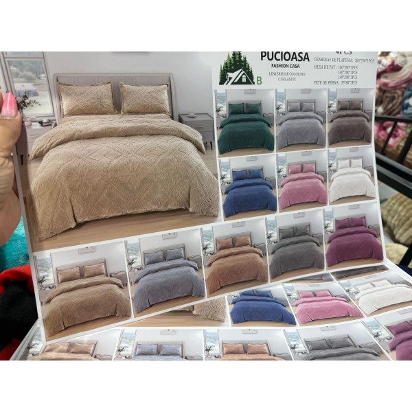 Lenjerie Cocolino ,4 piese cu elastic ,MODEL 3D IN RELIEF LC4PY1