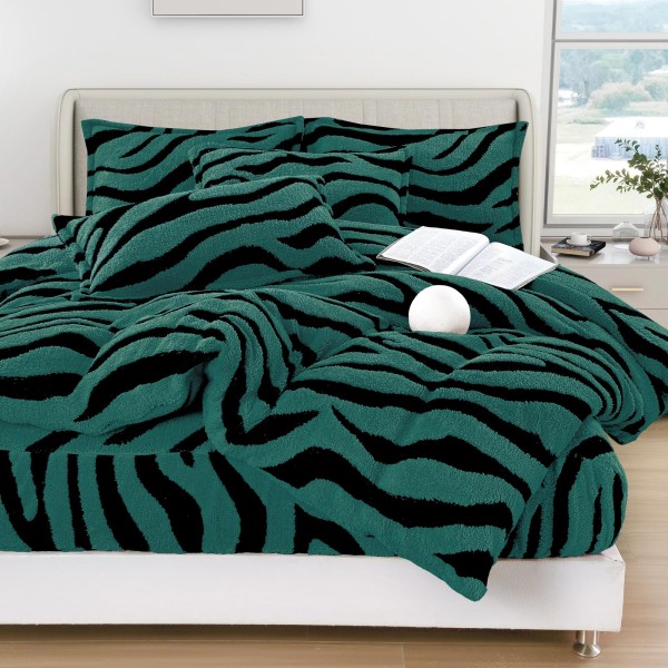 Lenjerie Cocolino DIN BLANITA DE OAIE,4 piese cu elastic ,MODEL ZEBRA 3D IN RELIEF LC4PEY9