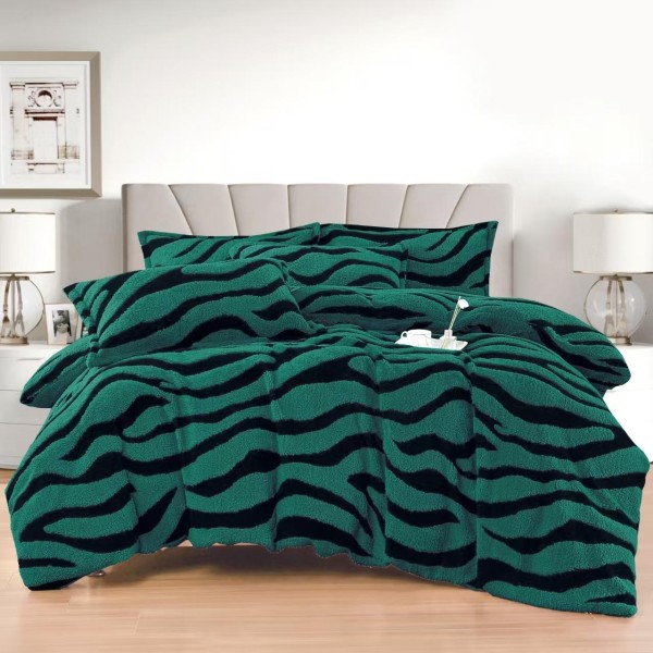 Lenjerie Cocolino DIN BLANITA DE OAIE,4 piese cu elastic ,MODEL ZEBRA 3D IN RELIEF LC4PEY9