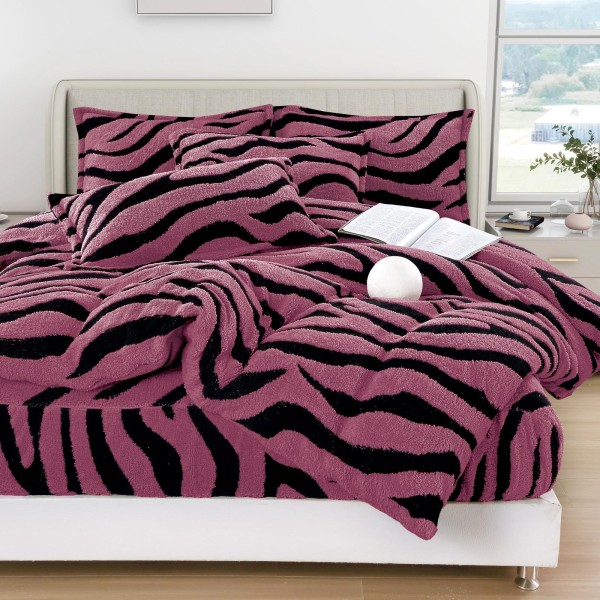 Lenjerie Cocolino DIN BLANITA DE OAIE,4 piese cu elastic ,MODEL ZEBRA 3D IN RELIEF LC4PEY11