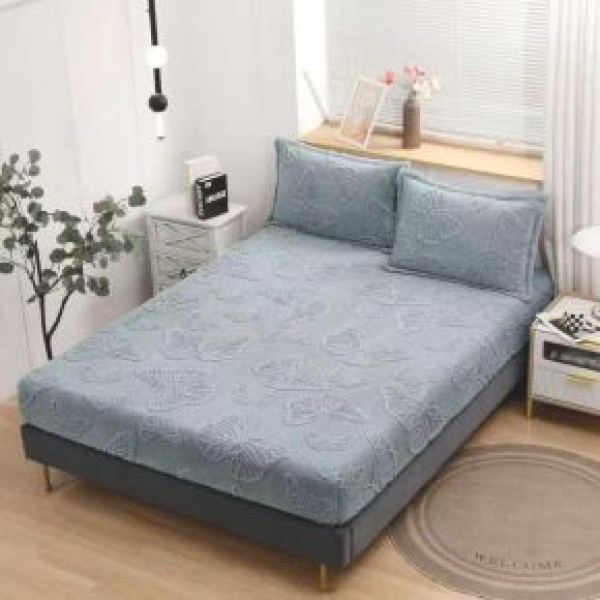 Husa de Pat Cocolino+2 Fete Perna,MODEL  FLUTURI 3D in relief HCCF3D2