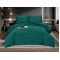 Pilota cocolino cu blăniță 200x230 și 2 fețe de pernă cu 50x75 dungi verde smarald    pcsz16