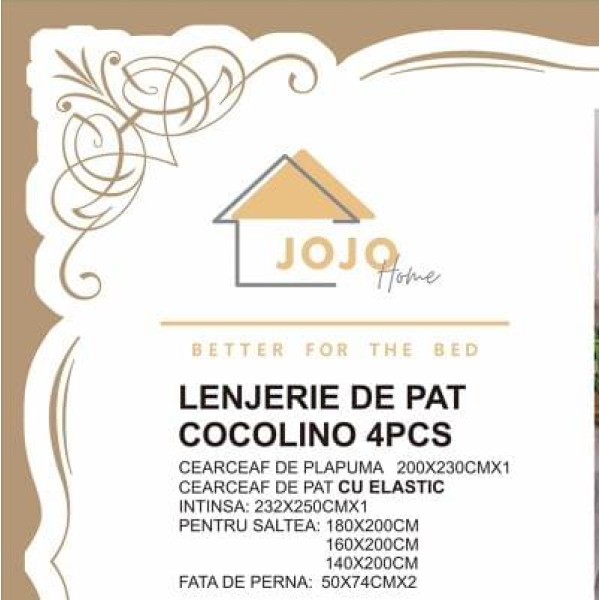 Lenjerie Cocolino ,4 piese cu elastic , LCJE15