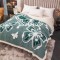 Pătură Cocolino 3D cu Blăniță – Moale, Călduroasă și Elegantă, Imprimeu Fluture, 200×230 cm-Verde PBFJ4