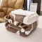 Pătură Cocolino 3D cu Blăniță – Moale, Călduroasă și Elegantă, Imprimeu Fluture, 200×230 cm-Maro PBFJ6