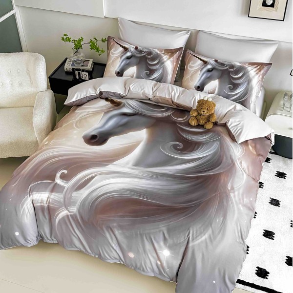 Set Lenjerie de Pat cu Elastic, Finet, 5D, 4 Piese J1PE25 Set Lenjerie de Pat cu Elastic, Finet, 5D, 4 Piese J1PE25