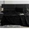 Lenjerie pat dublu, ExtraPufoasa, din Blanita artificiala de Iepure, 6 piese, Jojo Home LCBI04,  NEGRU