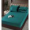 Lenjerie de pat cu Pilota Inclusa , Cearceaf cu Elastic, 6 Piese, Blană de Iepure Artificială,VERDE,PBI10