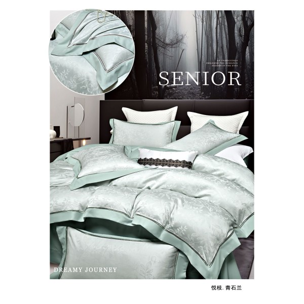 Lenjerie de pat Premium 4 PIESE , SENIOR – Dreamy Journey DIN FINET ,PAT DUBLU 200X230 LCS4P14