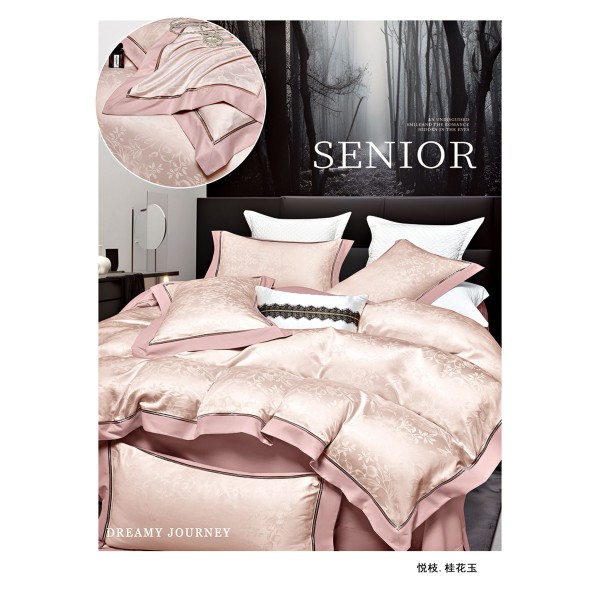 Lenjerie de pat Premium 4 PIESE , SENIOR – Dreamy Journey DIN FINET ,PAT DUBLU 200X230 LCS4P15