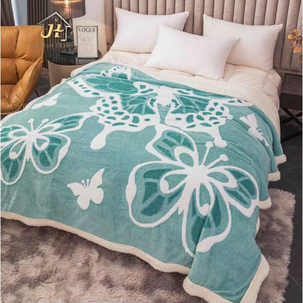 Pătură pufoasă cu model fluturi 3d 200x230  p3d06
