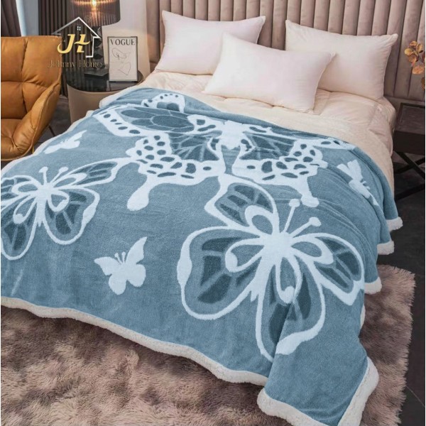 Pătură pufoasă cu model fluturi 3d 200x230  p3d08